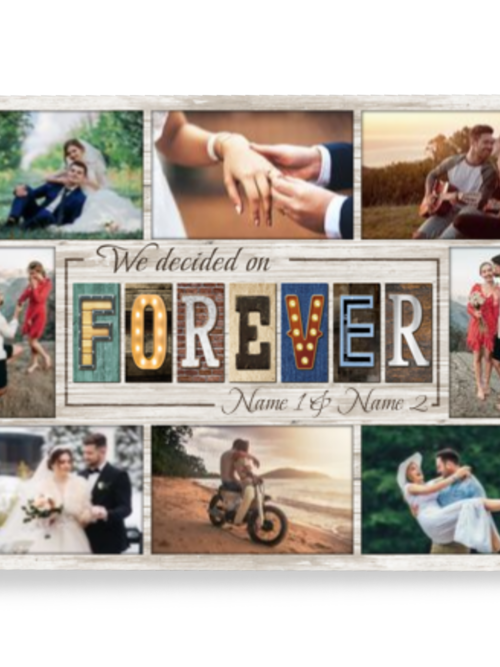 Personalized Couple Gift Unique Wedding Gift We Decided On Forever Canvas Print